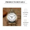Classic Vintage Bronze Hollow Motorcycle Quartz Pocket Watch with Necklace Chain Leisure Pendant Gift Men's Clock