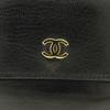 CHANEL COCO Mark Bi-Fold Wallet A13456 Double Sided black Calfskin Women Used