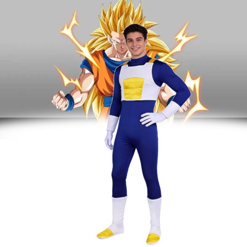 Dragon Ball Vegeta IV Cosplay Anzug aus Polyesterstoff für Anime-Spiel Rollenspiel