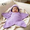 Carino Outfit per Foto Neonato Stella Marina Sacco a Sacco per Dormire Baby, Sacco Nanna a Maglia con Cappuccio, Borsa a Forma di Stella Coperta Indossabile Accogliente per Neonati, Fotografia