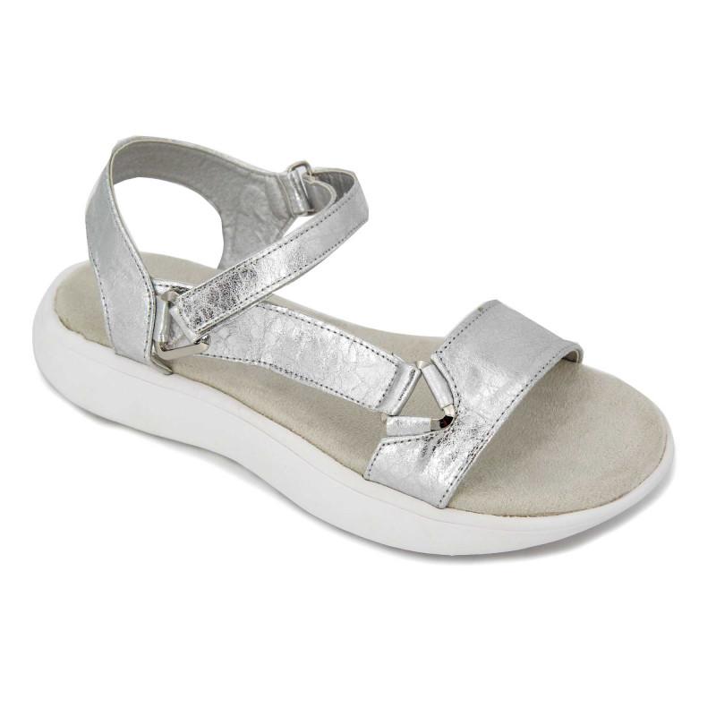 Sandales plateforme à brides métallisées Femme MARIAMARE