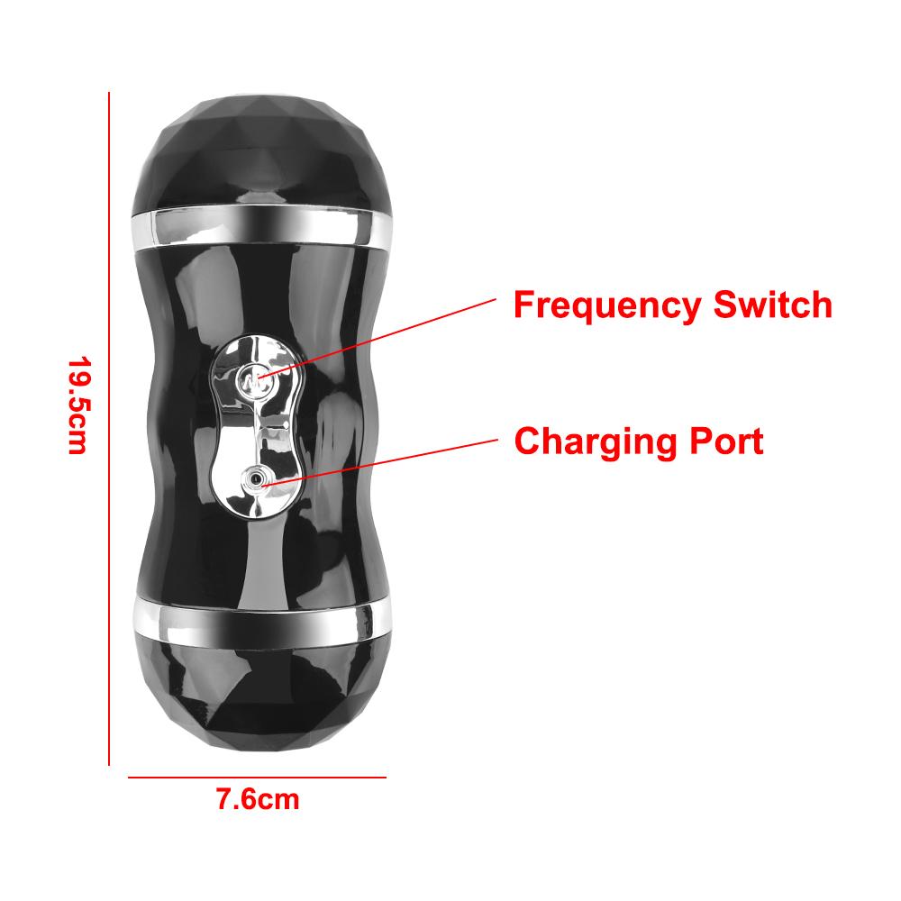 USB Rechargeable 18 Modes Realistic Self Heating Sex Toys For Men Real Vagina and Mouth Automatic Male Masturbator