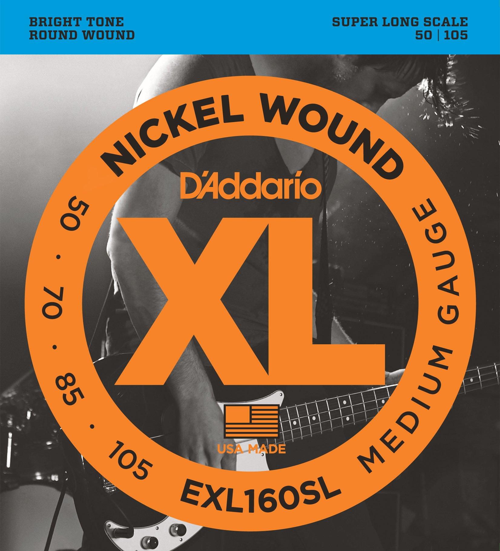 

Басовые струны из никеля с супер длинной мензурой EXL160SL D Addario .050-.105 []
