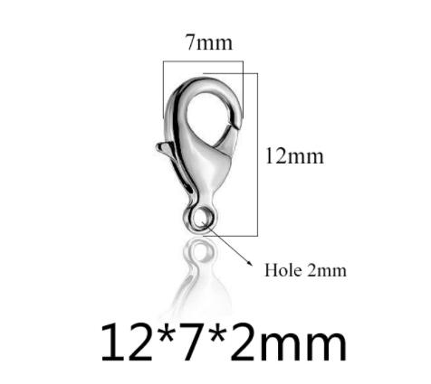 20pcs Grade A Stainless Steel Lobster Clasps Claw Clasps for Bracelet Necklace Jewelry Making Findings 9mm-15mm