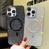 Luxury Plating Magnetic Diamond Glitter Bling Case for iPhone 17 16 14 11 12 13 15 Pro Max Rhinestones For Magsafe Charge Cover