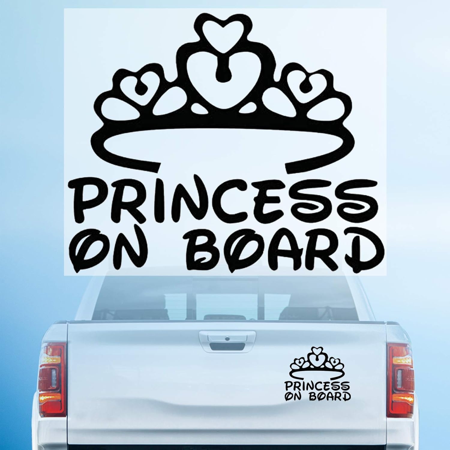 

HungMieh Princess on Board Sticker for Car Window, Windshield and Body, Die Cut Vinyl Kids Safety Stickers and Signs, Baby Girl on Board Decal Pink чёрный