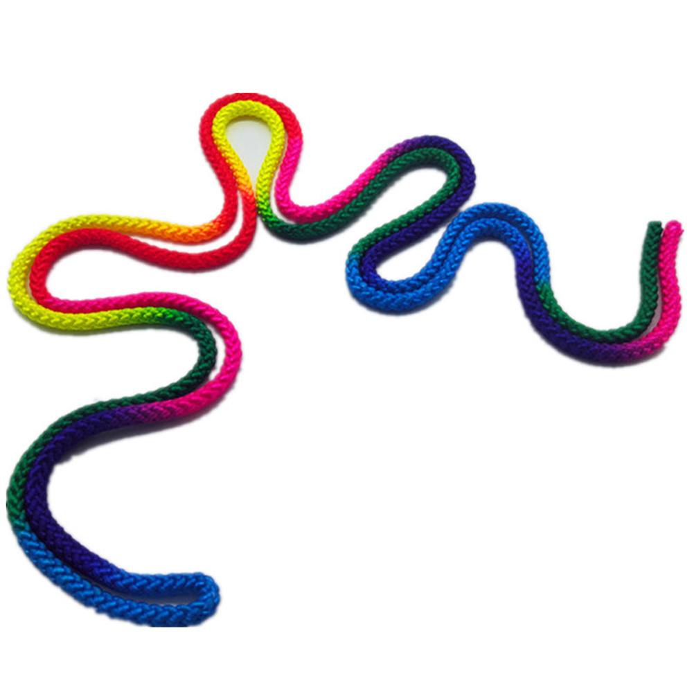 3 Meter Gymnastics Rope Rainbow Rhythmic Gymnastics Rope Sports Training Competition Rope DIY Braid