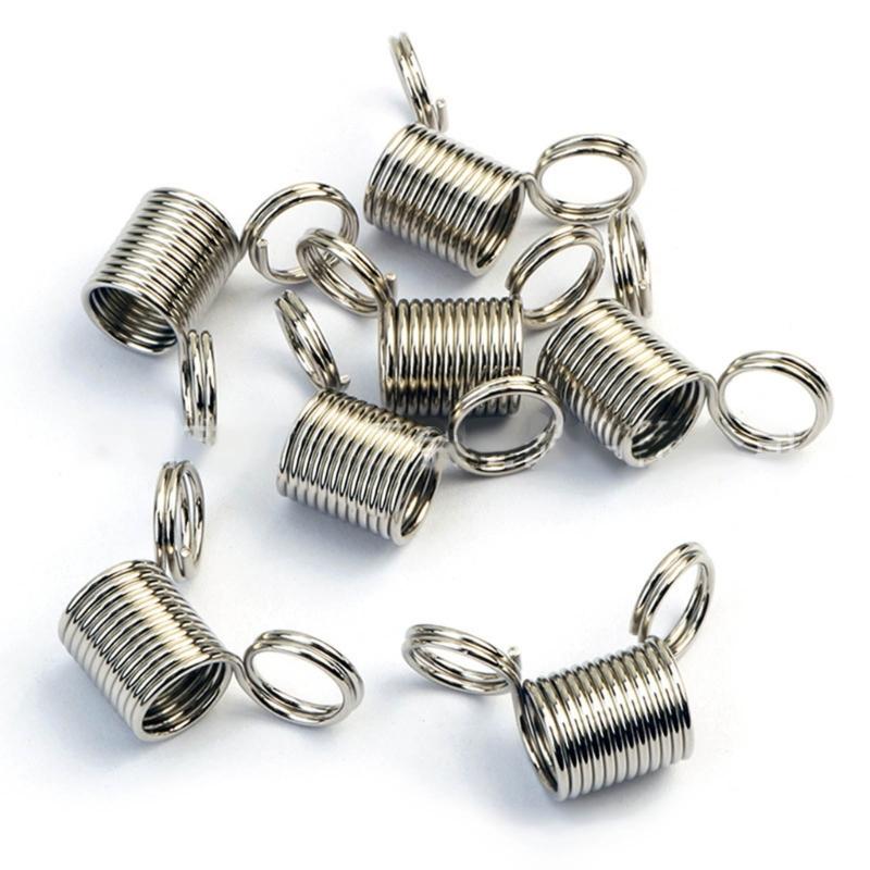 Pack of 20 Handy Jewelry Making Tool Stringing Beads Stopping Spring End Fasteners Alloy Material Perfect for Bracelets