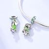 New In 925 Silver Green Series Lucky Clover Pendant Charms Fit Original 925 Bracelet DIY Necklace Jewelry Making Gift
