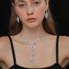 Bridal Lady Set Jewelry Necklace Earrings Wedding Dress Elegant Bracelet