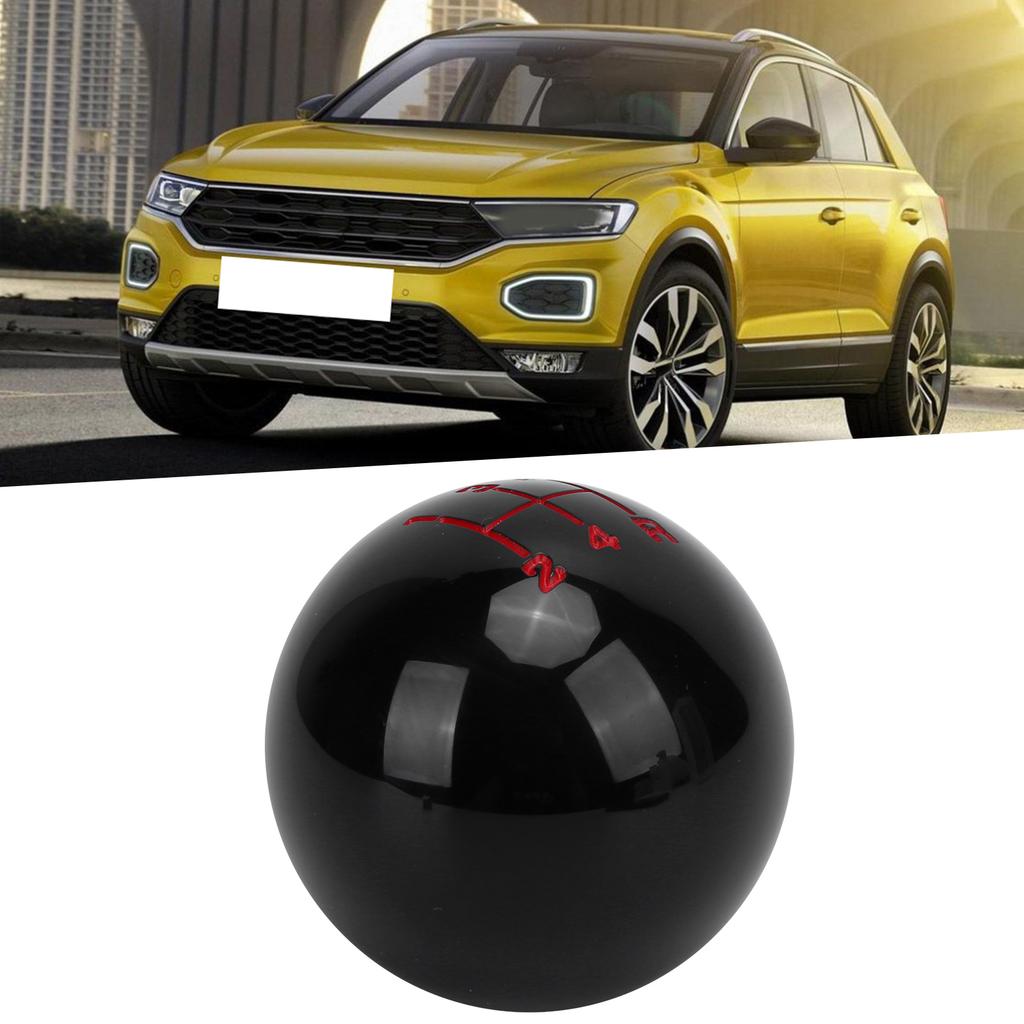 M12x1.25 Gear Shift Knob Head 5Speed WearResistant with 3 Adapter Universal Automobile Accessory(Black )