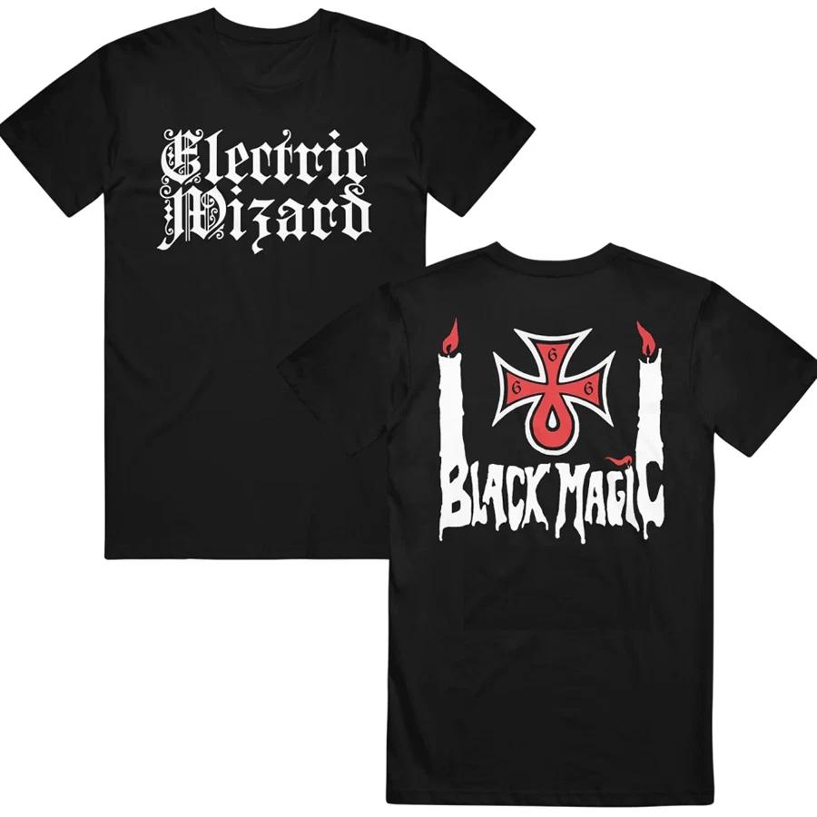 

Electric Wizard band black magic 2 sides BLACK 100% Cotton T-shirt Mens Tees Top Unisex 2F01 2XL