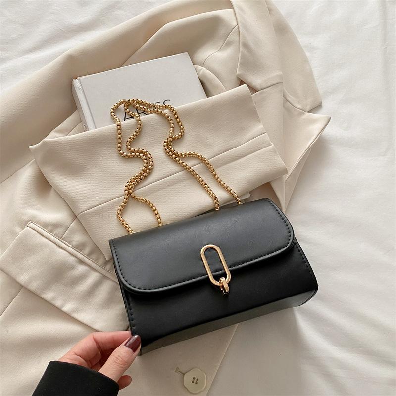 Простая женская сумка персонализированная модная маленькая сумка однотонная ретро сумка-мессенджер женская сумка с замком женщина