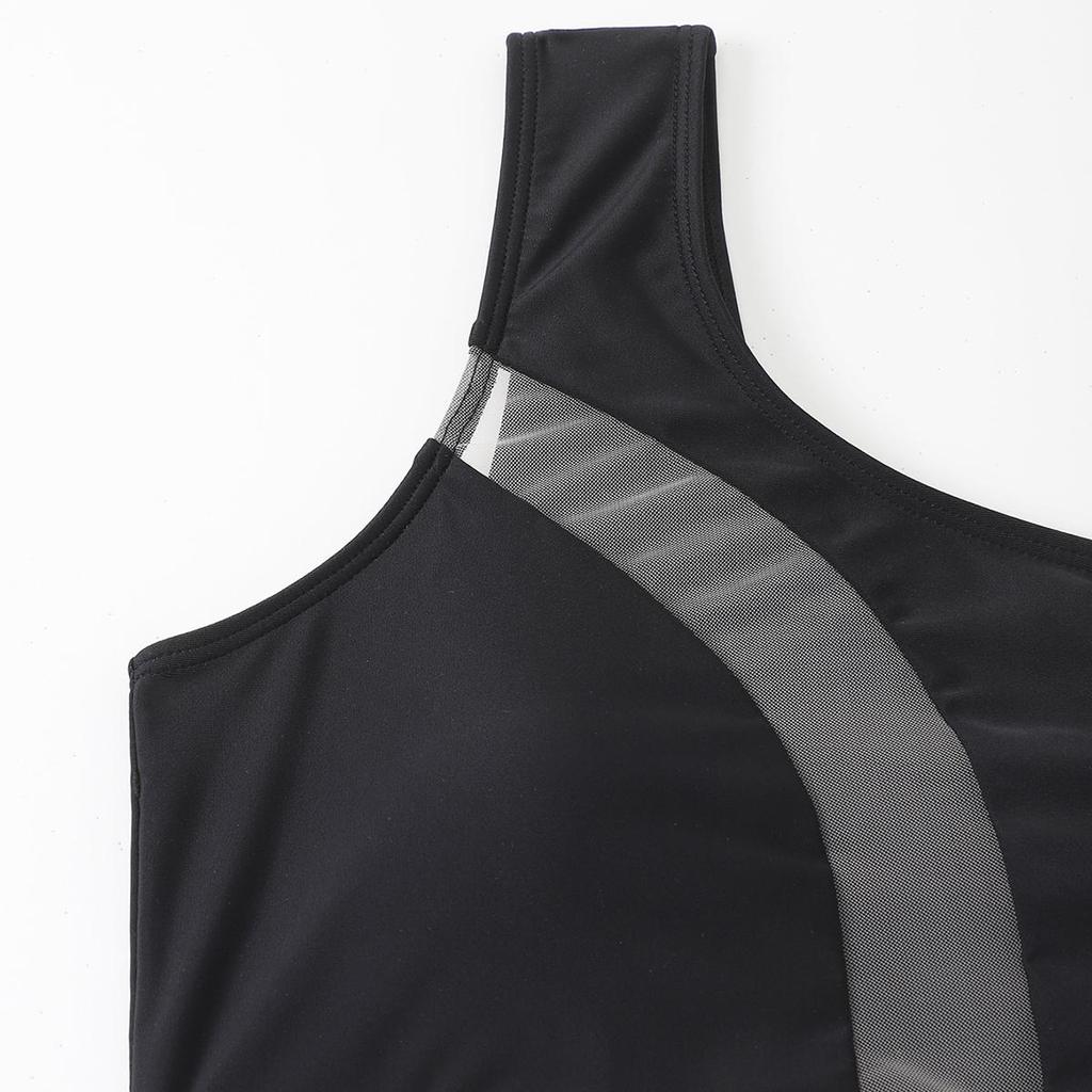 Bikini Sexy Women's Swimwear One Shoulder Bikini Sets Mesh Brazilian Bikini Thong Swimwear Beachwear