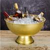1PCS Bucket Champagne 304 Stainless Steel Ice Bucket Granule Tube Champagne Barrel Ice Wine Barrel