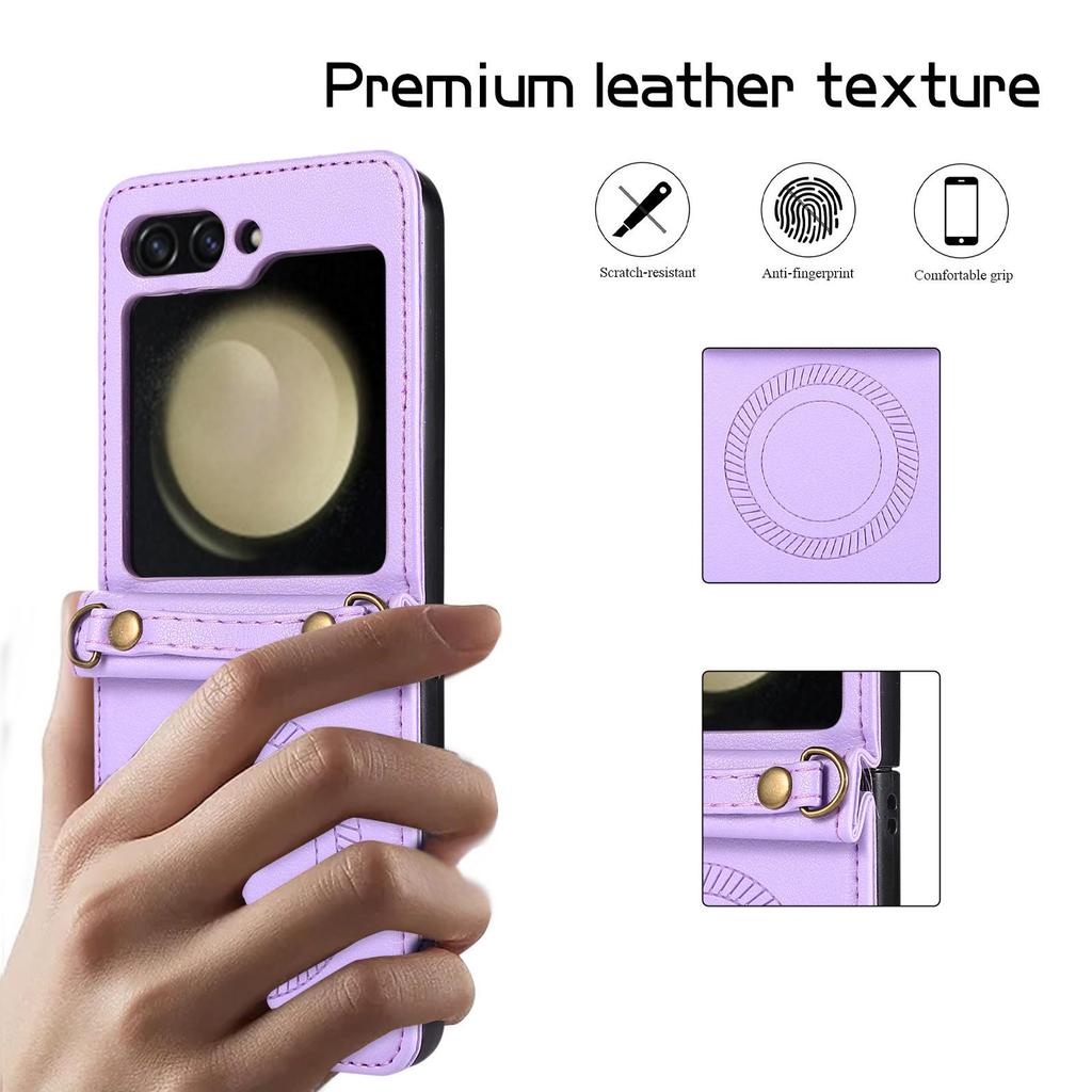 Custodia pieghevole coreana ZFLIP3/4/5 per telefono con cordino di ricarica magnetico