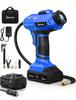 AstroAI Air Hawk Pro Cordless 20V Rechargeable Electric Air Compressor with Universal Inflator for and Rechargeable with LED Light and Japanese