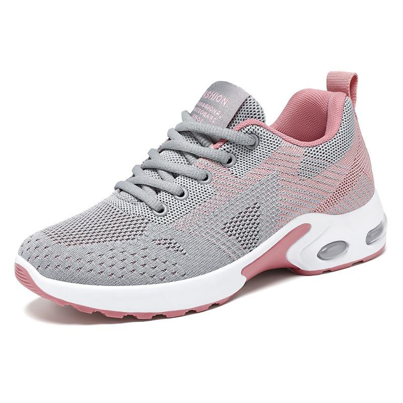 Sneakers women's shoes new large size air cushion shoes lightweight lace-up running shoes fashion single shoes