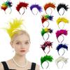 Flapper Feather Headband Burlesque Headpiece Flapper Headpiece Feather Headband