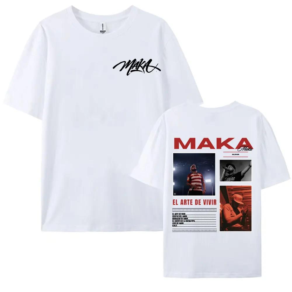 Rap Singer Maka Aura Tour 2025 Doublesided Printed Tshirt Retro Mens Womens Casual Hot Selling Tshirt