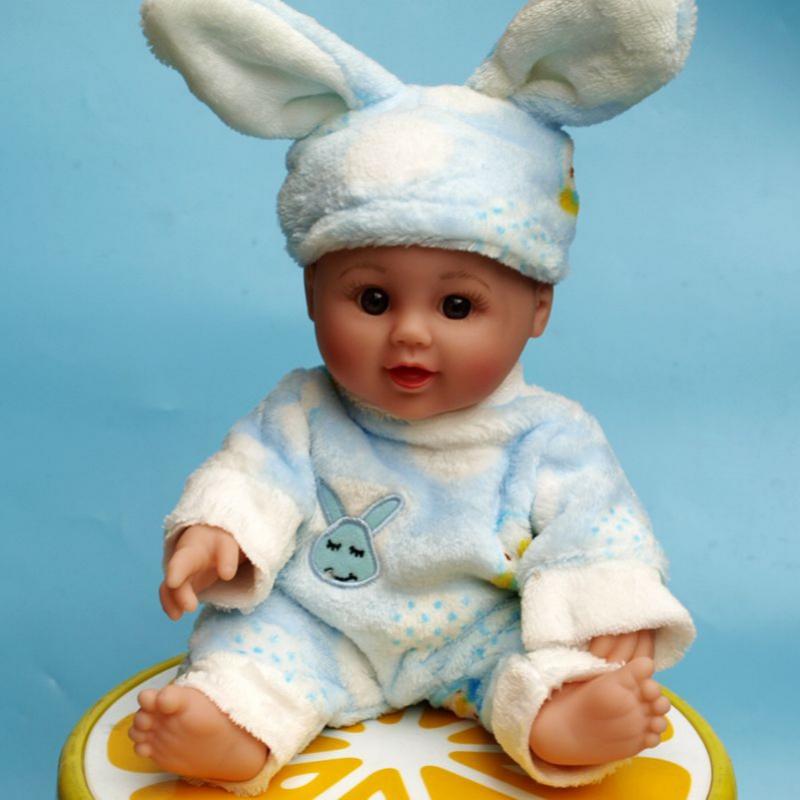 30cm Soft Plastic Doll Simulation Doll Baby Toy Kindergarten Early Education Doll