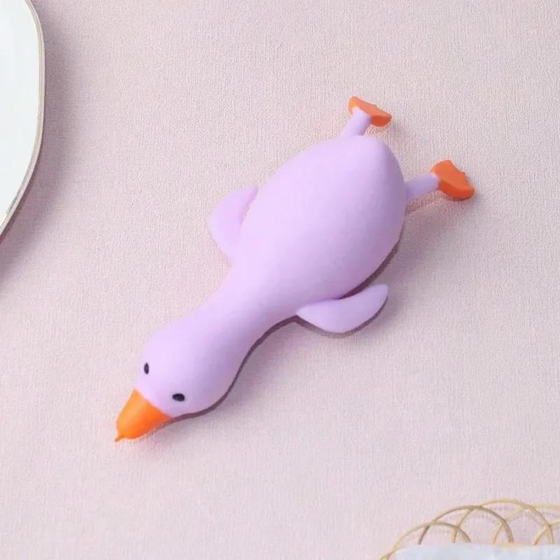 Красочные Забавные Игрушки для Снятия Стресса Животное Утка Сенсорные Игрушки Кончик Пальца Большая Гусь Трансформируемый По Желанию Игрушки-Сжималки для Декомпрессии фиолетовый