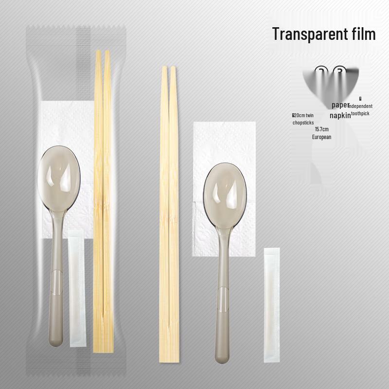 Disposable Plastic Chopsticks and Fork Set