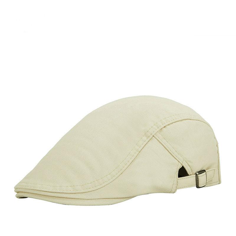 Men's British Ivy Cap Fashion Big Head Men Spring and Summer Leisure Beret Male Solid Cotton Newsboy Hat 55-60cm