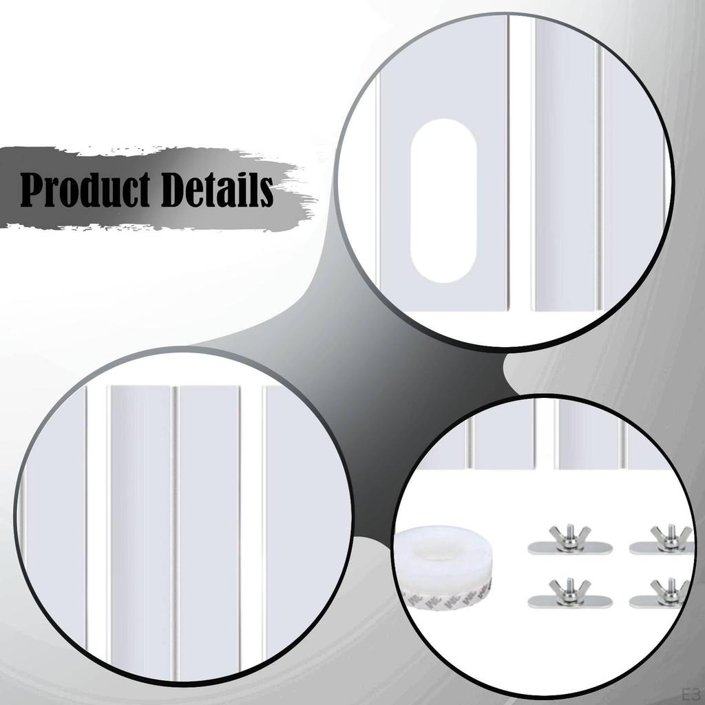 Air Conditioner Window Vent Seal Kit for Exhaust Hose Sturdy Duct 3Pcs Plate