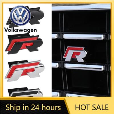 2026 Nowy Dla VOLKSWAGEN VW 1 szt. 3D Emblemat Grillu Przedniego Samochodu Naklejka z Logo na Tylną Klapę Bagażnika dla Volkswagen VW R Rline Logo Golf 7 5