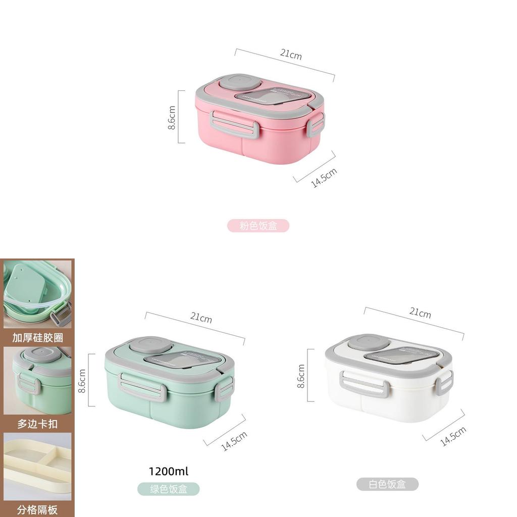 Microwave Safe Plastic Bento Box With Divider For Adults And Office Lunches