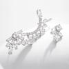 ZAKOL Shiny AAA Marquise Zircon Asymmetrical Earrings for Women Luxury Clear Crystal CZ Bridal Wedding Party Zircon
