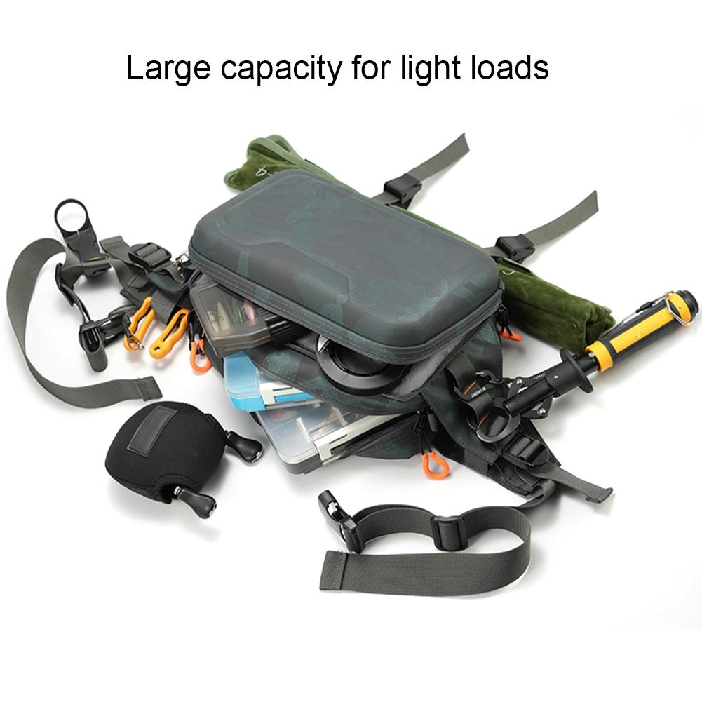 Fishing Fanny Pack with Adjustable Belt Tackle Storage Bag Fishing Shoulder Bag for Outdoor Hiking Fishing