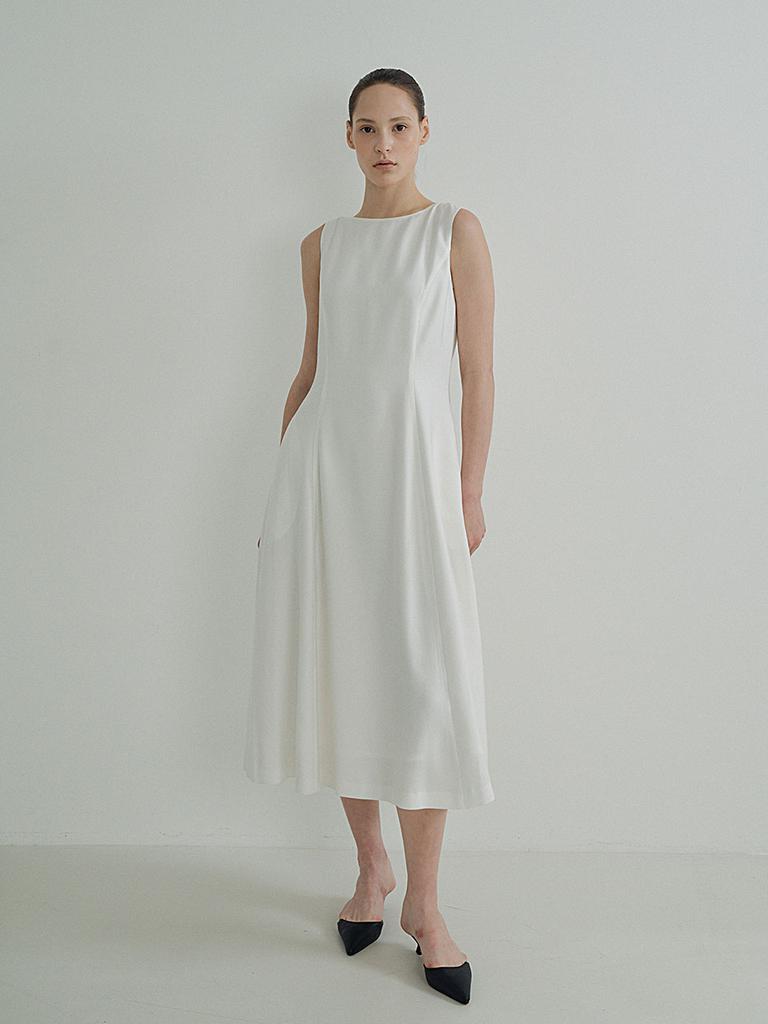 Peulloumeon Flare Sleeveless Dress_Off White