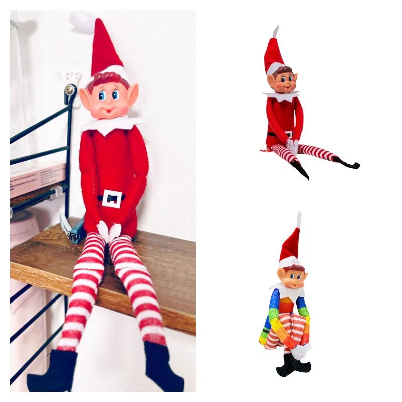 Adorable Poupée Elfe de Noël Peluche Jouet Pour Décorations Festives de Maison Et Cadeaux