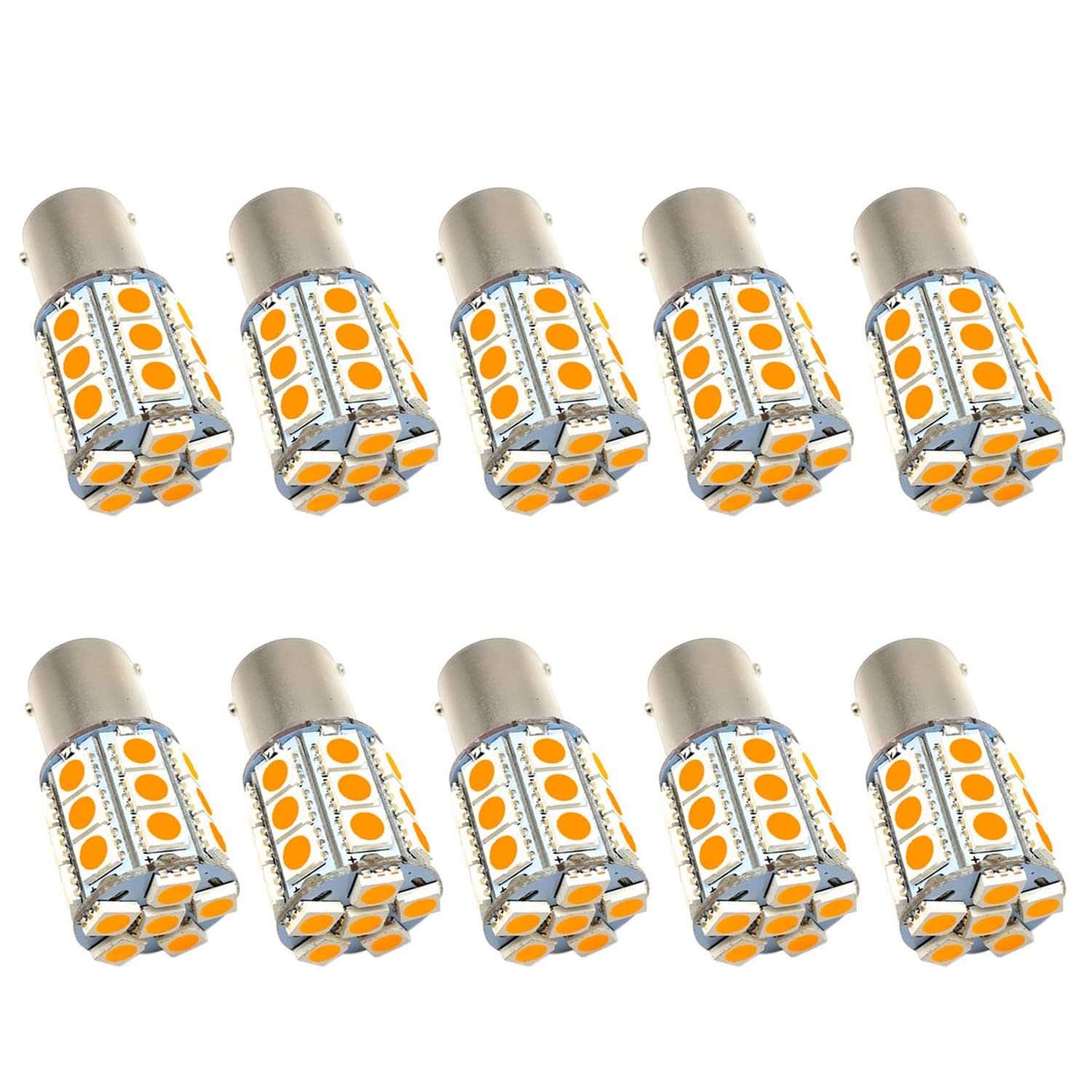 

HooMoo 24V Автомобильная светодиодная S25 Одноконтактная Янтарная G18 (1156 BA15s) Оранжевый для грузовиков, Decoras, s25 led single bulb 24v жёлтый