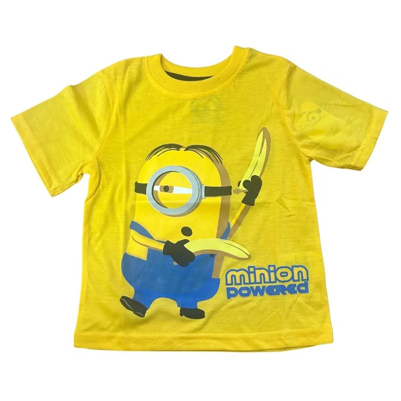 Despicable Me Minion Powered Little Boy s Graphic Print T-Shirt Size 4 NWT 160