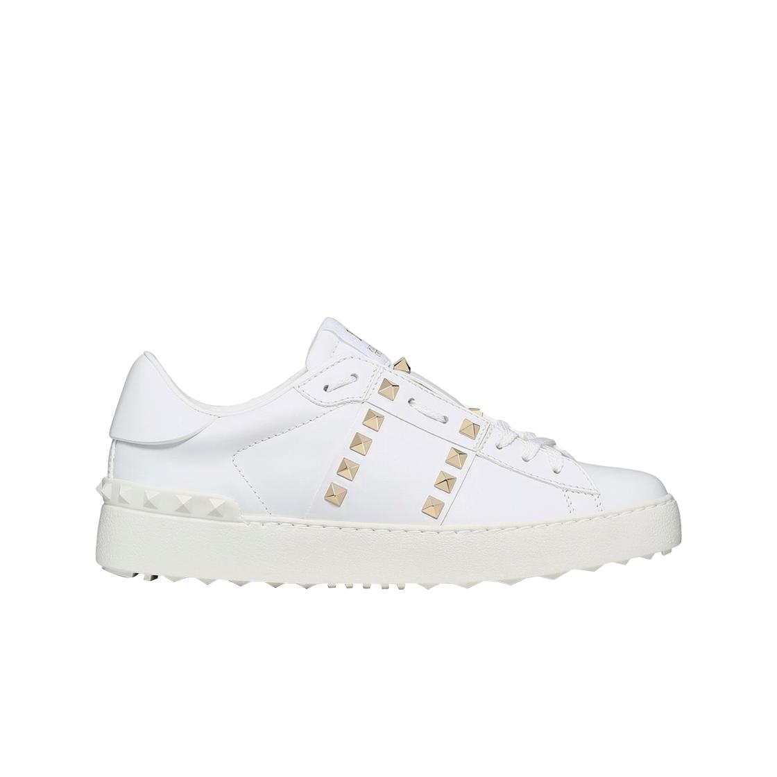 

(в) Кроссовки Valentino Rockstud Untitled из телячьей кожи Белые EU 37.5W