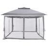 10x10ft Large Shade Tents with Metal Frame & Stakes & Mosquito Nets Permanent Four Corner Tent for Outdoor Camping/Lawn/Backyard