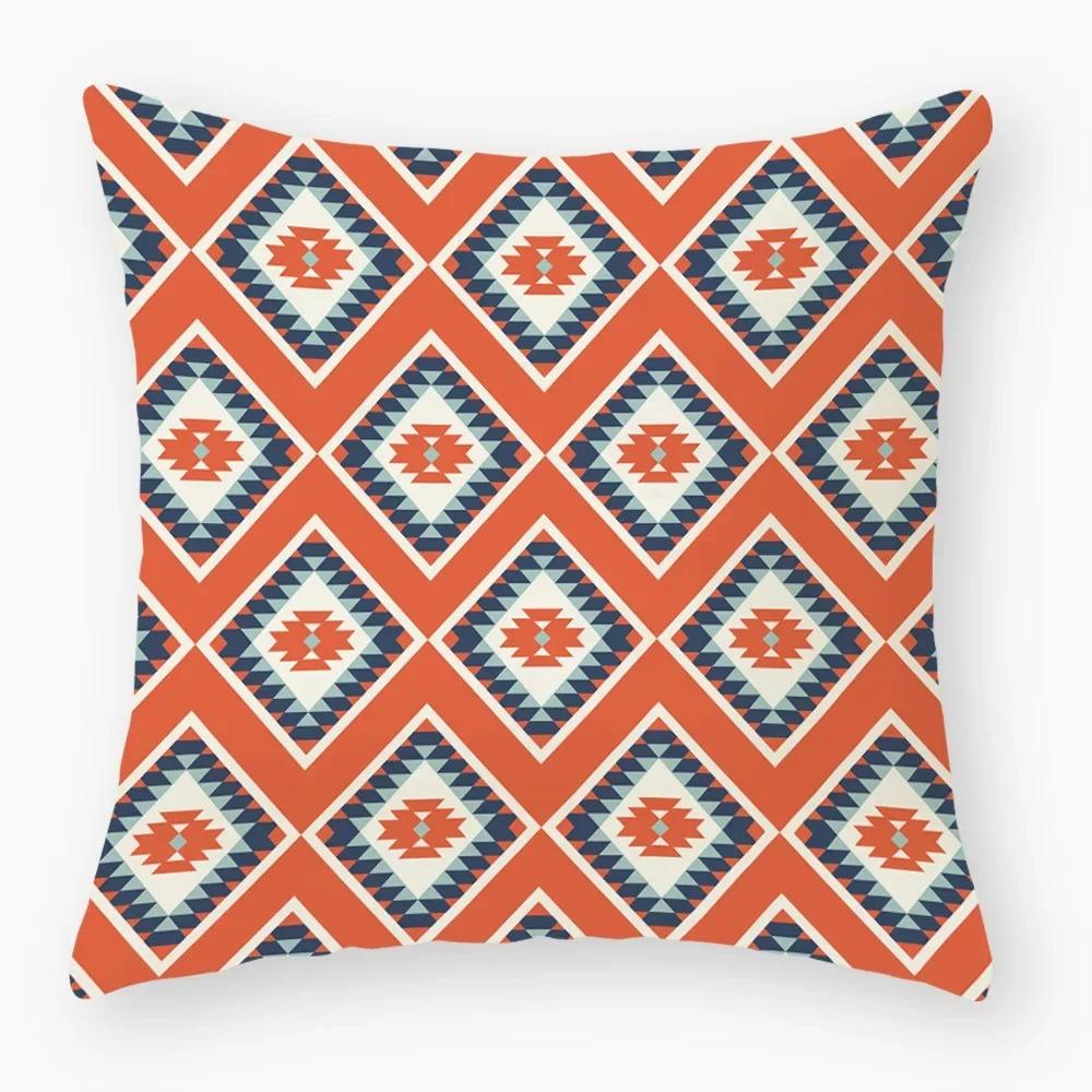 Housse de coussin nordique rétro géométrique, housse de coussin pour dossier, canapé