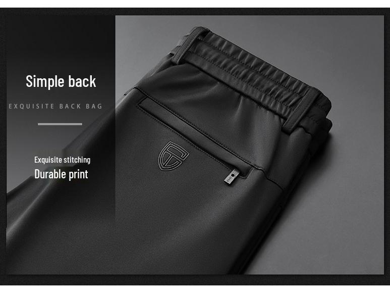 Men's Winter Casual Fleece-Lined Elastic Waist Straight Leg Sweatpants