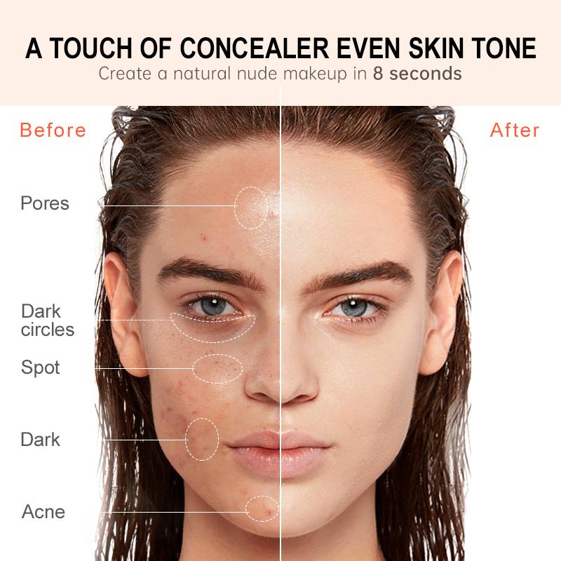 Instant Whitening Cream Women Foundation Cream for Face Makeup Concealer Dark Spots Acne Scars Remove Skincare Facial Cream