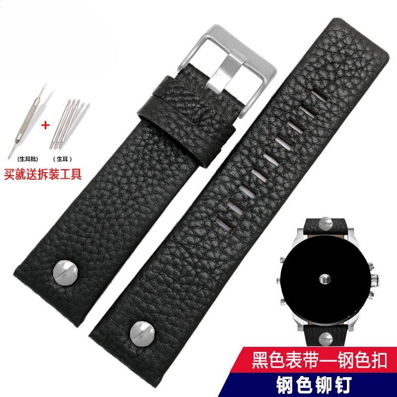 22mm 24mm 26mm 28mm 30mm 32mm Rindslederarmband für Diesel Uhr DZ4318 4386 4323 Uhrenarmband Herren Große Größe Echtes Lederarmband