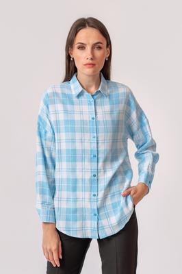 Women's Plaid Shirt Straight Long Sleeve
