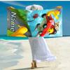 Personalized customized proof beach towel with Wobbly Life pattern - soft, absorbent,quick-drying,perfect swimming,camping&bathing