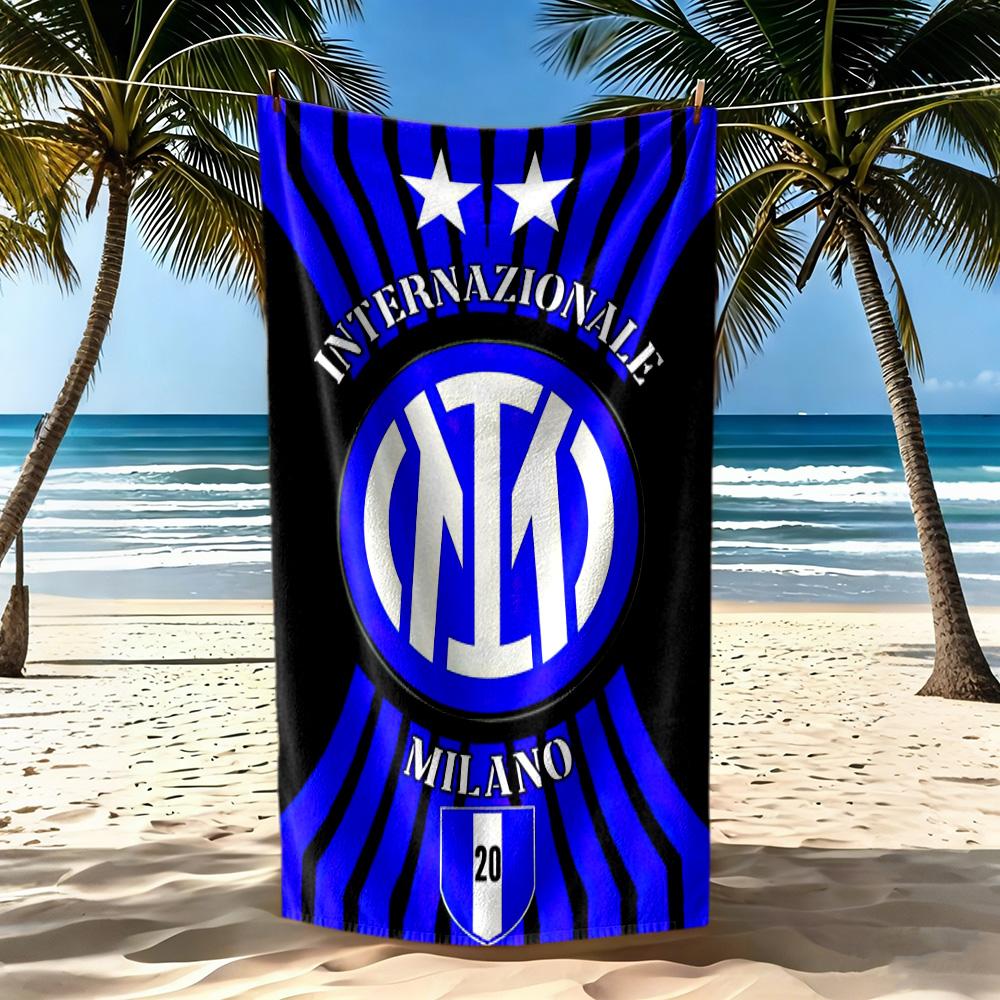 Inter Milan Beach Towel High Absorbency Quickdry Comfortable Lightweight Perfect For Traveling Yoga Camping And Swimming