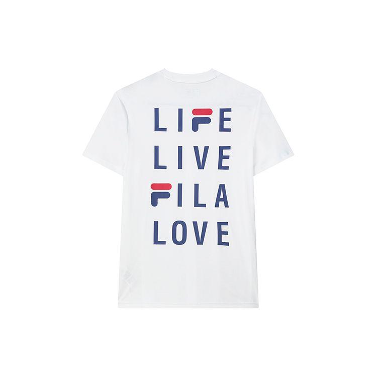 

FILA Logo Print Casual Sports Short Sleeve T-Shirt Men Tops White F11M128173F-WT XXXL