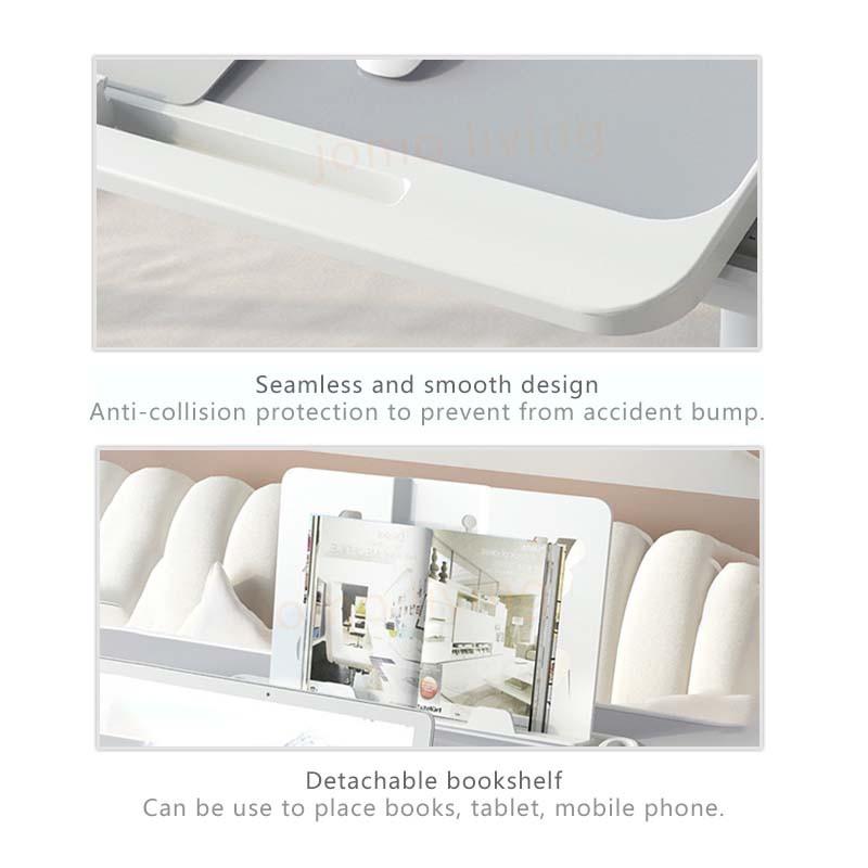 Household Portable Laptop Desk Bedside Adjustable Notebook Stand Grey Foldable Lift Small Table