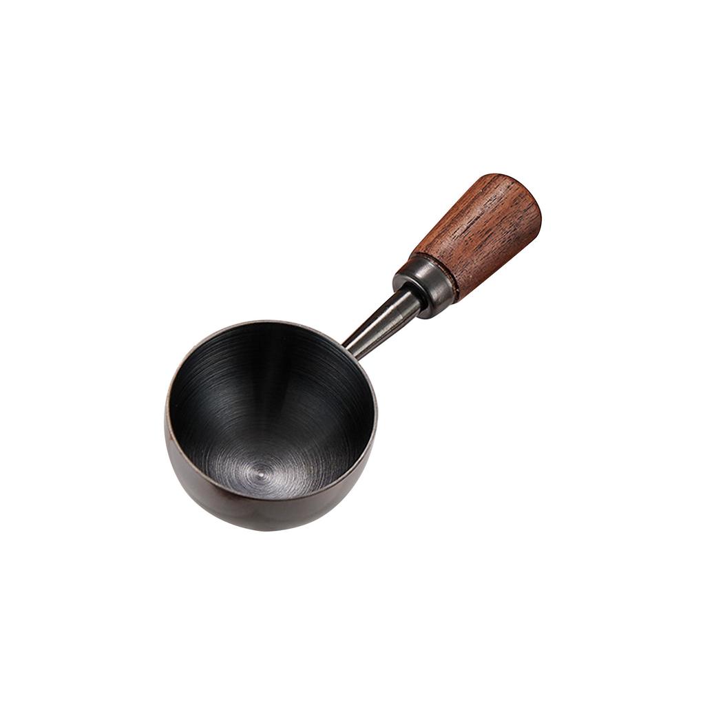Coffee Ground 2-Tablespoon Measuring Scoop-Spoon - 2Tbsp | 304 Stainless Steel | Black Walnut Handle