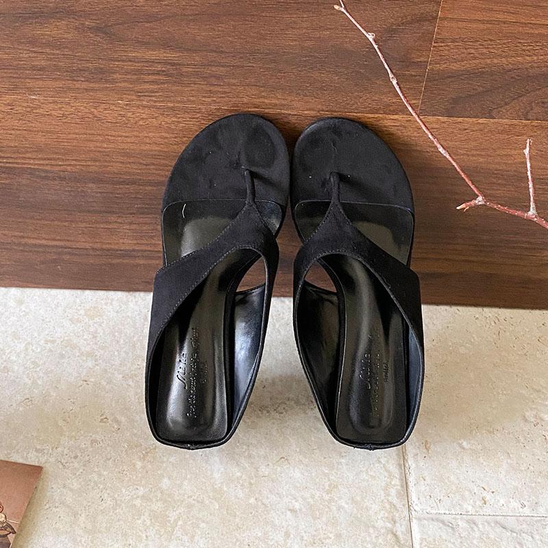 

Fashion Pink 2025 New Flip flops Women Wedges Sandals Shoes Female Heeled Footwear Fashion Shallow Ladies Wedges Sandals Slippers Shoes 35 чёрный